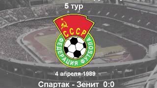 Спартак - Зенит  0:0 (Чемпионат СССР 1989 - 5 тур)