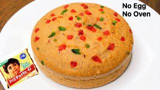 Parle G Biscuit Cake Recipe | Without Egg, Oven, Maida, Butter Paper | Easy Biscuit Cake Recipe