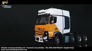LESU 1/14 rc tractor truck 8*8 chassis with 3363 1851 Benz Actros cabin customized by toucanhobby