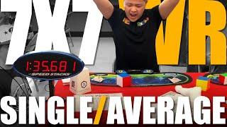 NEW World Record 7x7 Single (1:35.68) Rubik's Cube (1:42.12) Average