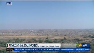 Hazy skies to return