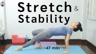 47นาที โยคะเพิ่มความยืดหยุ่นแข็งแรง กระชับแกนกลาง| Stretch| Best Abs | Yoga with KruNa 230