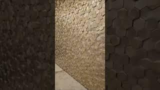 Идея для фартука на кухню из мозаика Alunimium 3D металлической