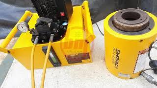 ENERPAC z-class powerpack double acting hydraulic  hollow cylinder testing 150 ton [RRH-1508]