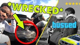 *CARS WRECKED*  CAR MEET TURNED INTO CHAOS REAL QUICK!!