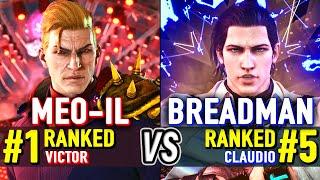 T8  MEO-IL (#1 Ranked Victor) vs BREADMAN (#5 Ranked Claudio)  Tekken 8 High Level Gameplay