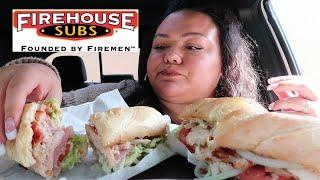 Firehouse Subs Mukbang | Chicken Gyro, Club on a Sub, Mac n Cheese, & Chili