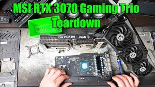 Teardown MSI  RTX 3070 Gaming Trio Disassembly