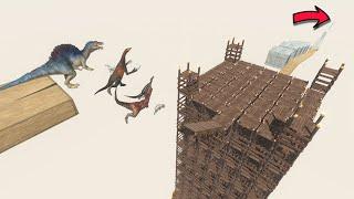 Escaping a Wooden Tower Collapse | Balancing Survival - Animal Revolt Battle Simulator