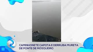 Roma News | Caminhonete capota e derruba mureta de ponte de Mosqueiro