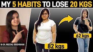 How I Lost 20 Kgs | My 5 Habits for Extreme Weight Loss | Weight Loss by I'MWOW