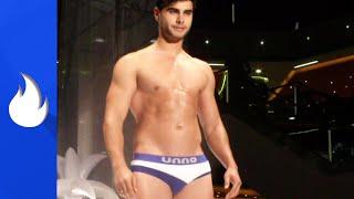 Alexis Descalzo peruvian male model in boxer briefs underwears parade 2014