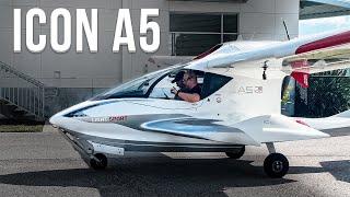 137. ICON A5 — сверхлегкий персональный гидросамолет. Демо полет (rus sub)