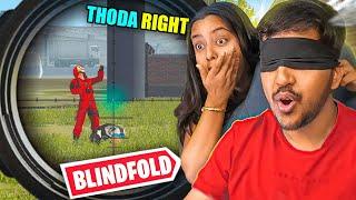 BLINDFOLD CHALLENGE WITH MY WIFE IN FREE FIRE  VERY FUNNY