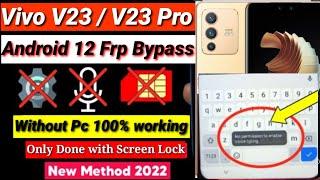 Vivo V23 Frp Bypass Android 12 Without Pc | Vivo V23 Pro Frp Bypass | V23 Google Account Unlock 2022