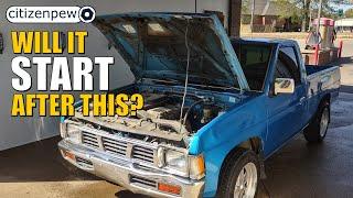 Pressure Washing An Old Engine Compartment