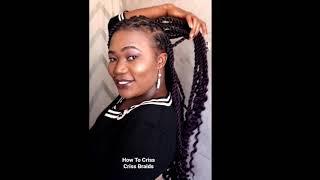 How To Criss Cross Braids #shorts  #senegalesetwists #twist