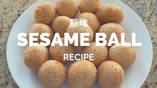 How to Make Sesame Balls (煎堆/芝麻球) Lotus, Red Bean or Mung Bean Filling -  Banh Cam!