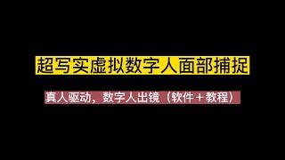 超写实虚拟数字人面部捕捉，真人驱动，数字人出镜（软件＋教程）