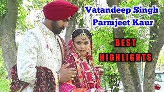 Best Sikh Wedding Highlights - Wedding of Vatandeep Singh Weds Parmjeet Kaur - PS 4K Live 9876888388