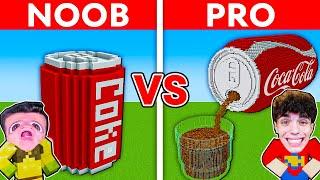 NOOB VS PRO: COSTRUIAMO LA COCA-COLA NELLA BATTAGLIA DI COSTRUZIONI su MINECRAFT!