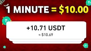 1 minute = $10.00  Cashout Anytime | Make money online