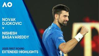 Novak Djokovic v Nishesh Basavareddy Extended Highlights | Australian Open 2025 First Round