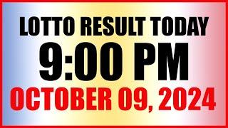 Lotto Result Today 9pm Draw October 9, 2024 Swertres Ez2 Pcso