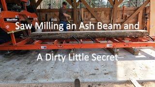 Milling an Ash Log into a Beam on the Wood-Mizer LT15