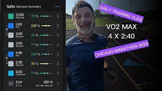 I Ran a VO2 Max Workout Today. Chicago Marathon 2024 Daily Training Vlog.