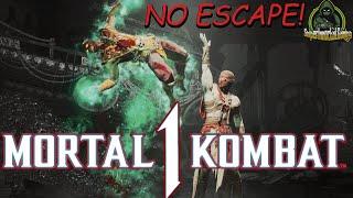 MK 1 Ermac online Gameplay Ft Jax Kameo Kombat League Sets - Scorpion player trying to run down time
