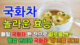 국화차의 놀라운 효능 8가지 & 부작용 / 매일 국화차 한 잔으로 피로를 싹~ 면역력 UP! 