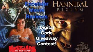 DIGITAL CODE GIVEAWAY CONTEST FOR A NIGHTMARE ON ELM STREET & HANNIBAL RISING | DEADLINE: 1/3/25