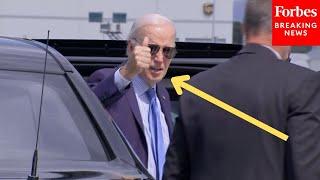 BREAKING NEWS: President Biden Boards Air Force One Without A Mask After Testing Positive For Covid