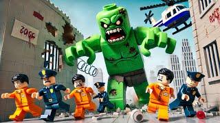 100 Days of Survival: Giant ZOMBIE invade prison - Lego Zombie Apocalypse