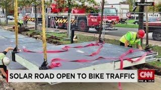 Solar bike path opens in the Netherlands