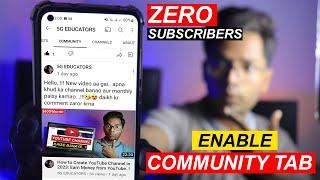 How to Enable Community Tab at 0 Subscribers (Hindi)