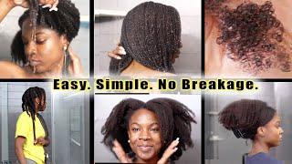 EASIEST Routine| How to Wash 4C Natural Hair Without Breakage or Tangling