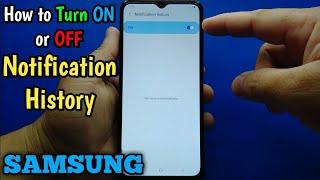 How to turn on or off notification history on Samsung Galaxy A02