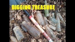 How To Find Antique Bottles - Bottle Digging - Trash Picking An Old Dump - Antiques For Free - Milk