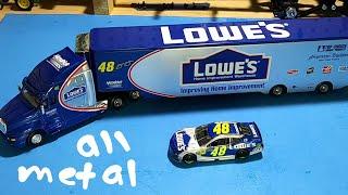 nascar 2003 lowes hauler, all metal 1/64 scale review