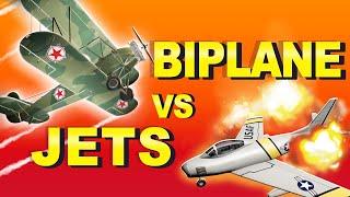 When a Biplane Took Out 9 Jets #shorts