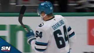 Sharks' Mikael Granlund Fends Off Backcheck For Tough Short-Handed Goal