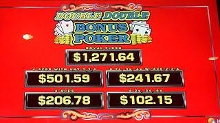 HUGE WIN - Video Poker Double Double Bonus Progressive - Live Play!