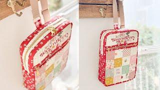 How to sew Patchwork Swing & Sling Bag | iPad Bag | Zippered Pocket Bag Sewing