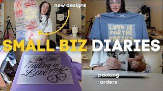  small biz diaries: behind the scenes of my fandom small biz, packing orders, new designs & more!