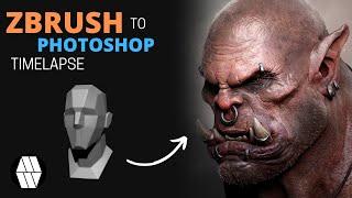 ZBrush to Photoshop Timelapse - 'Garrosh Hellscream' Concept