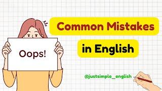 Avoid these English mistakes for fluent speaking!