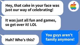 【Apple】 My husband slammed a cake on my face just after I gave birth...
