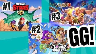 #1 Brawl Stars, #2 Squad Busters, #3 Clash of Clans - I love Supercell!!!!!!!!!!!!!!!!!!!!!!